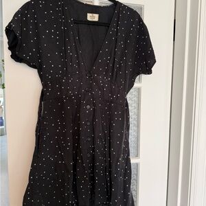 Marine Layer Black Dress with White Stars